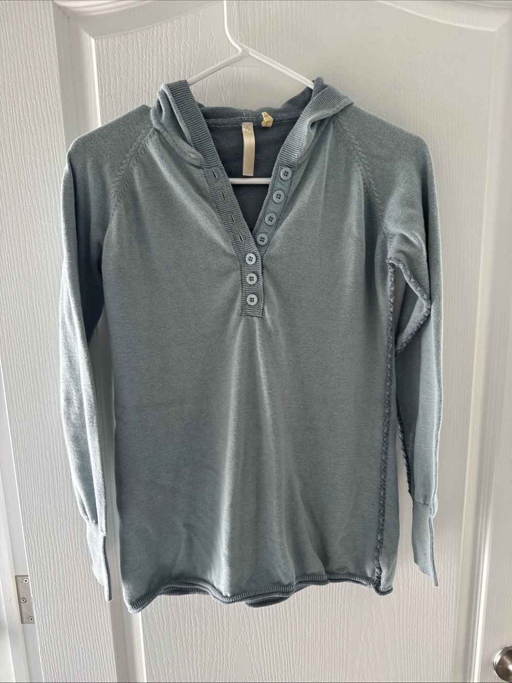 Aventura Soft Slate Blue Knit Hoodie